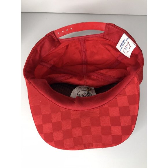 Vintage Red Checkered Jackson Hole Wyoming Birdie for Breath Golf Snapback Hat - Picture 6 of 8